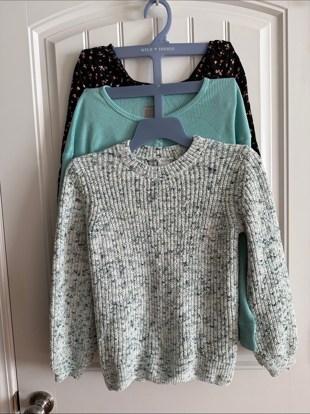wonder nation Mint-Speckled Ribbed Crewneck Sweater